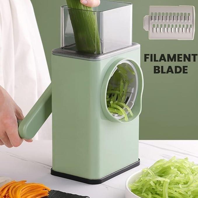 Manual Vegetable Grater – Multifunctional Rotary Cutter & Slicer