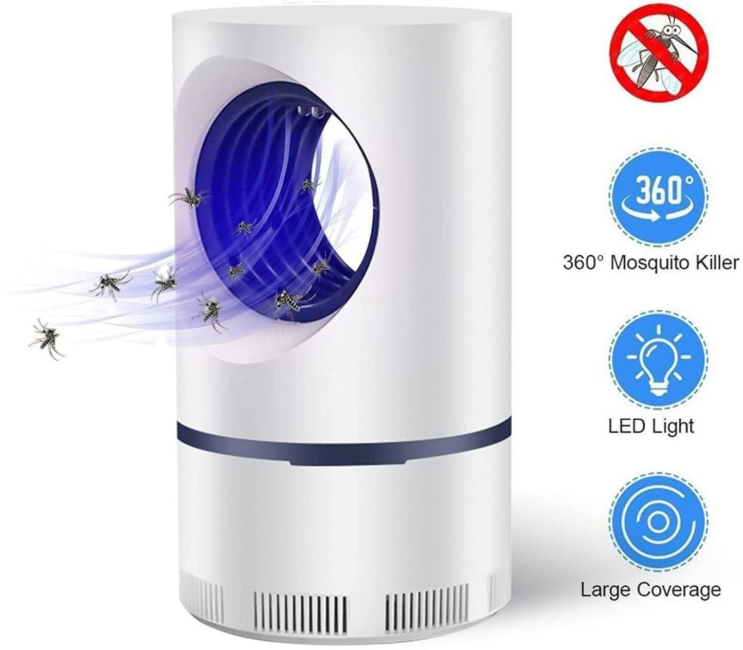 Electronic LED Mosquito Killer Trap Lamp – USB Powered, Silent & Safe