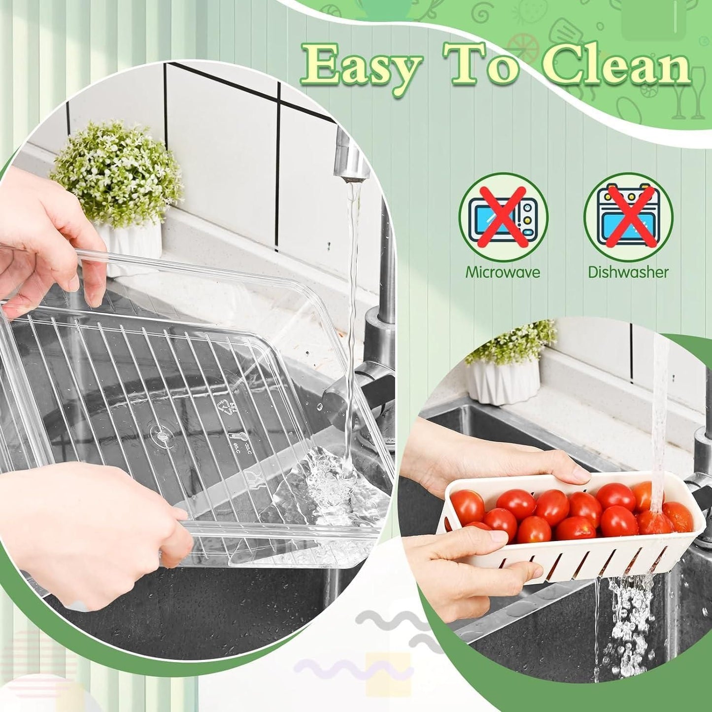 Fridge Storage Box with Four Compartments – Neatness Made Easy!
