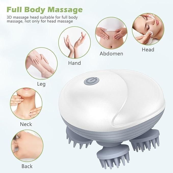 Electric Silicone Vibration Massager for Head and Body Relaxation