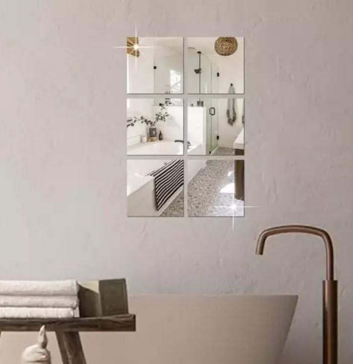 Big Square 3D Acrylic Mirror Wall Sticker – Add Instant Elegance to Any Space