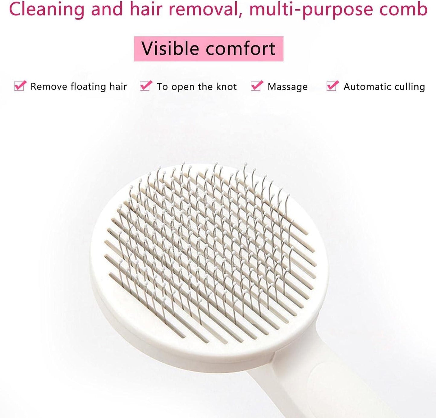 Pet Head Comb with Cleaning Needle – Shed Less, Cuddle More
