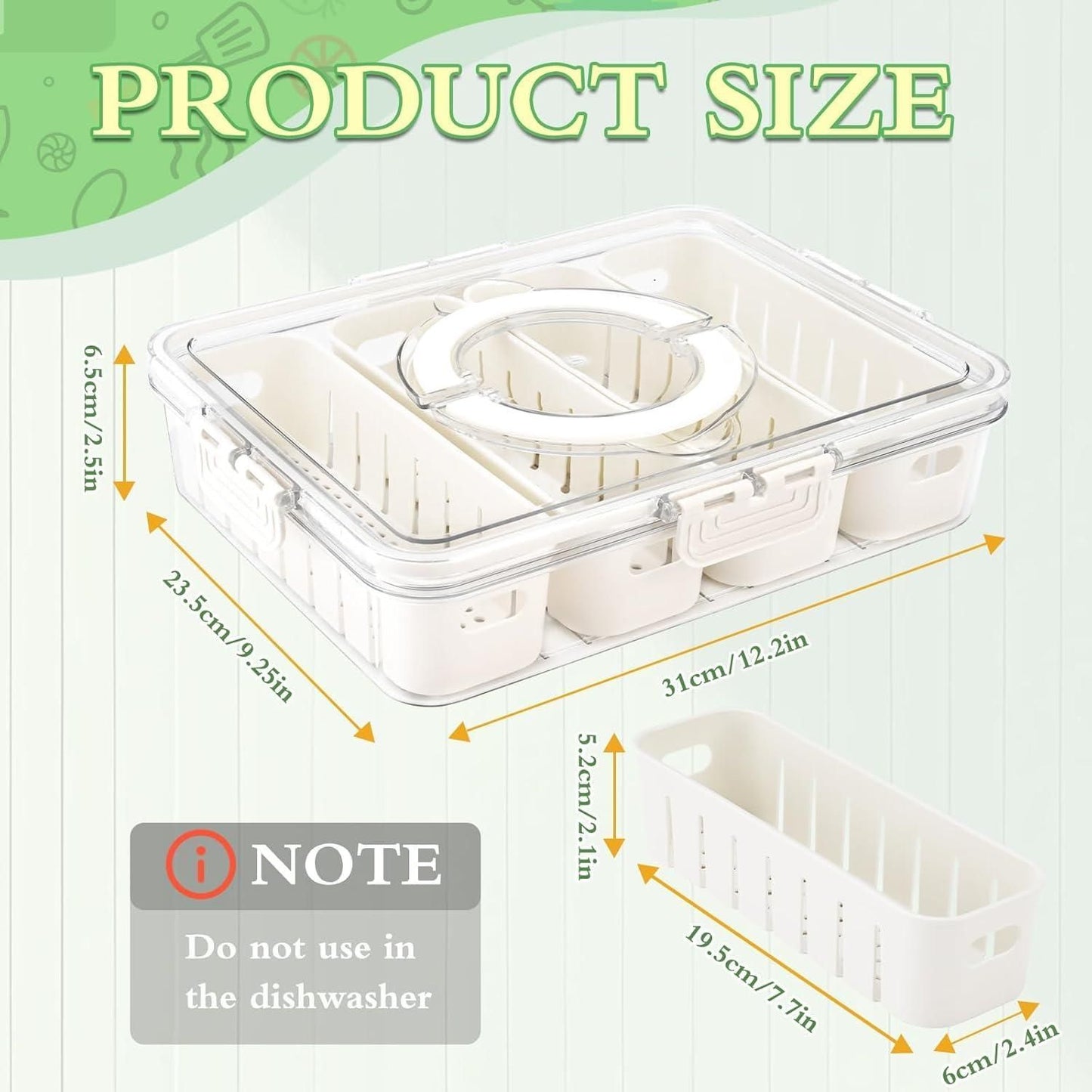 Fridge Storage Box with Four Compartments – Neatness Made Easy!