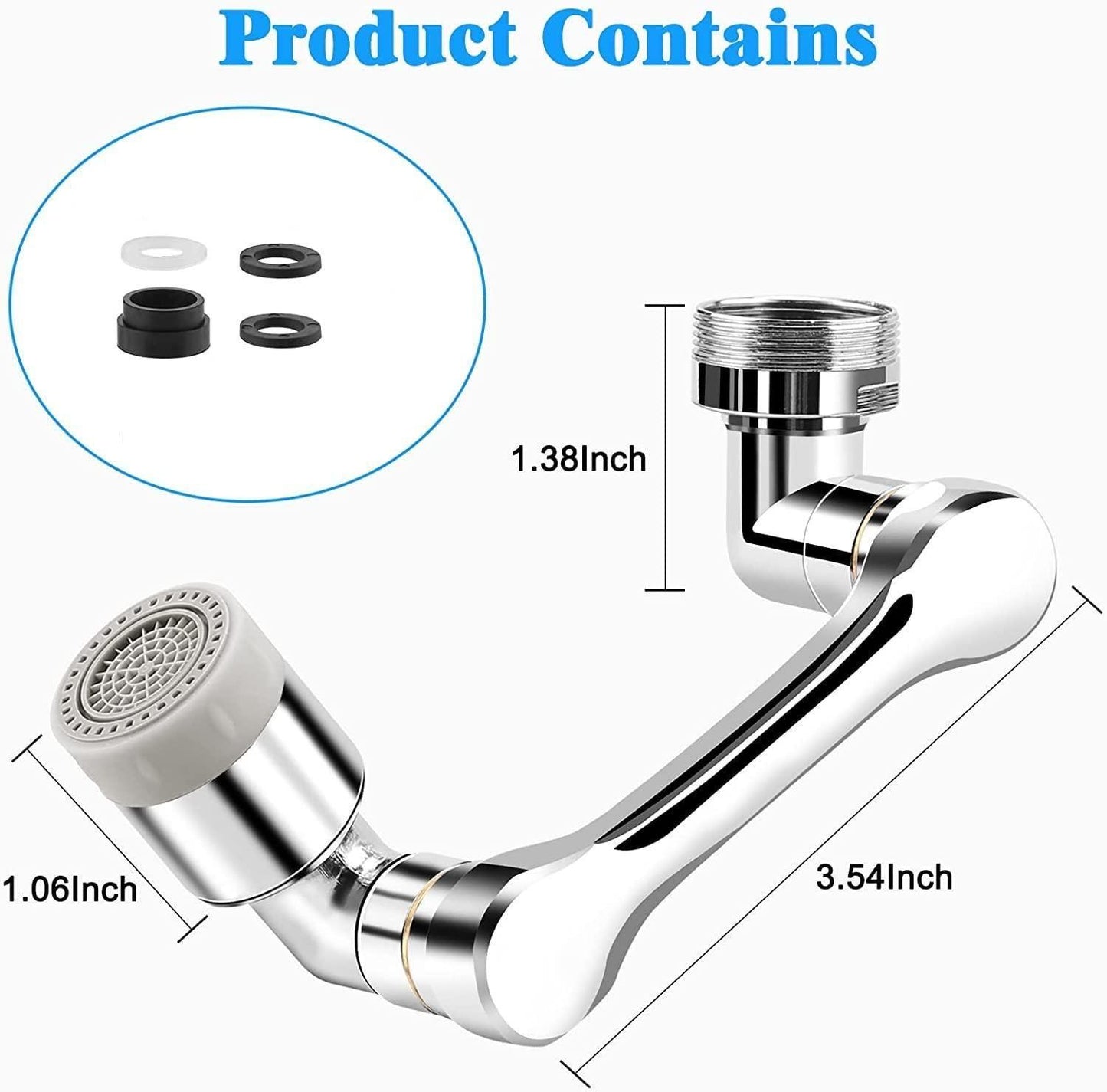 Rotating Faucet Extender Aerator with 2 Water Outlet Modes – Universal Sink Sprayer