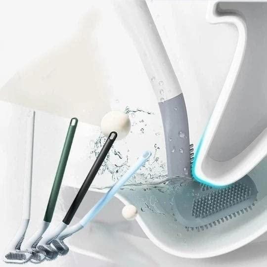 Golf Toilet Brushes with Flexible Silicone Heads and Wall-Mounted Holders – Pack of 2