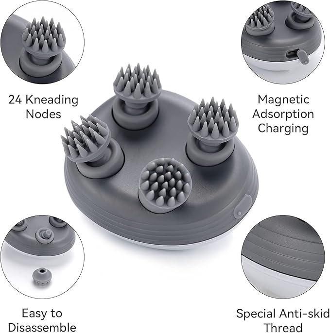 Electric Silicone Vibration Massager for Head and Body Relaxation