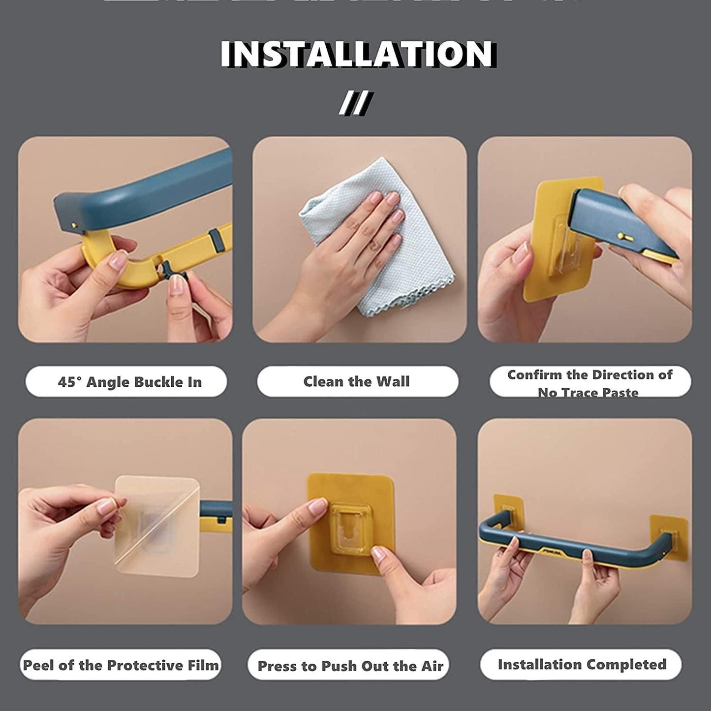Double Layer Plastic Towel Rack with Hooks – Stylish Space Saver for Every Corner!