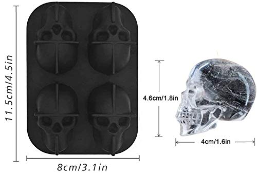 Skull-Shaped Silicone Ice Cube Mold – Add a Killer Chill to Your Drink