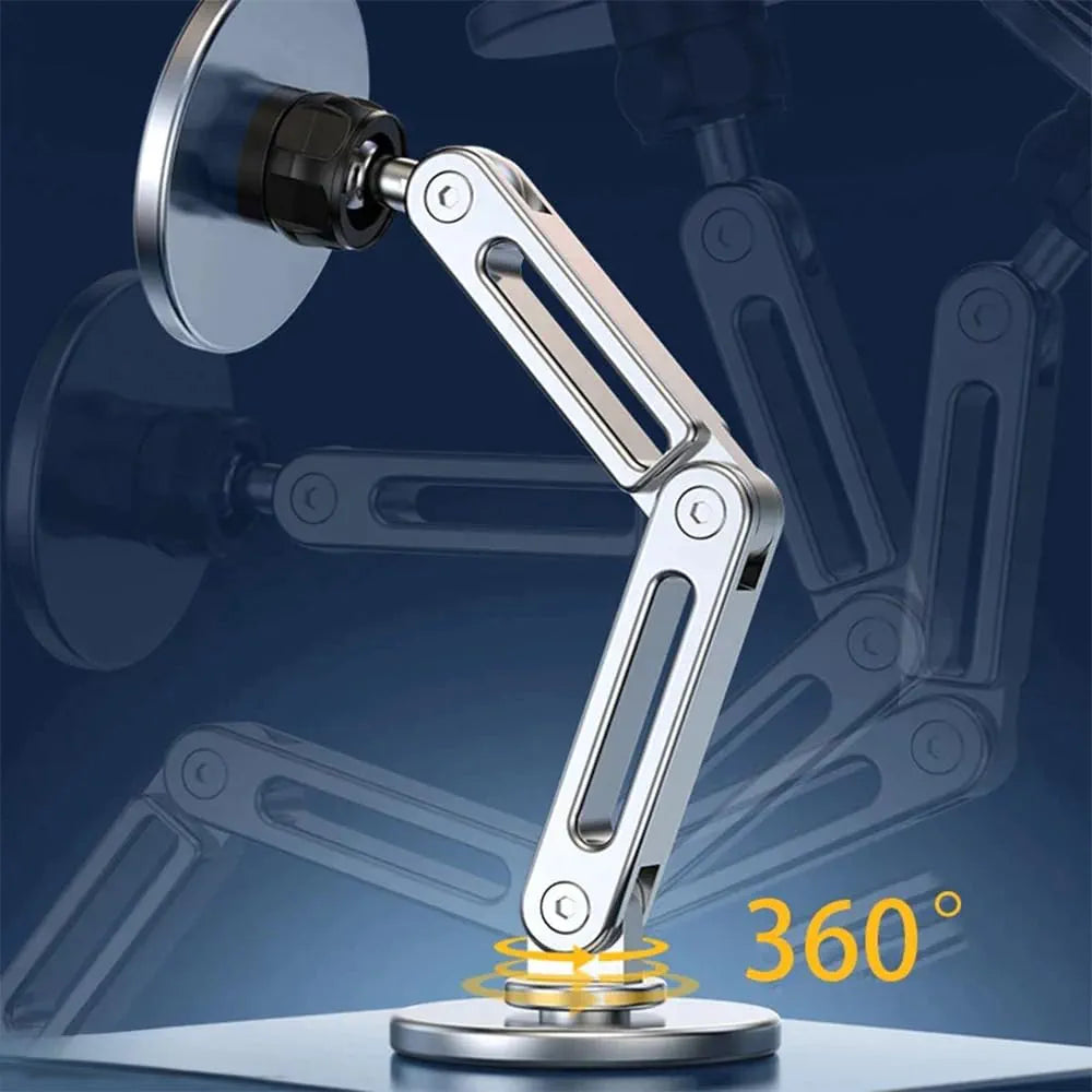 Foldable Magnetic 360° Rotating Phone Holder Stand for Car & Desk Use