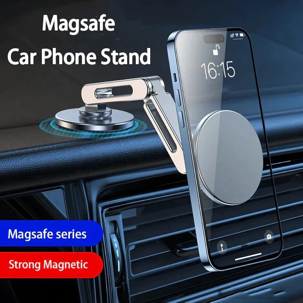 Foldable Magnetic 360° Rotating Phone Holder Stand for Car & Desk Use