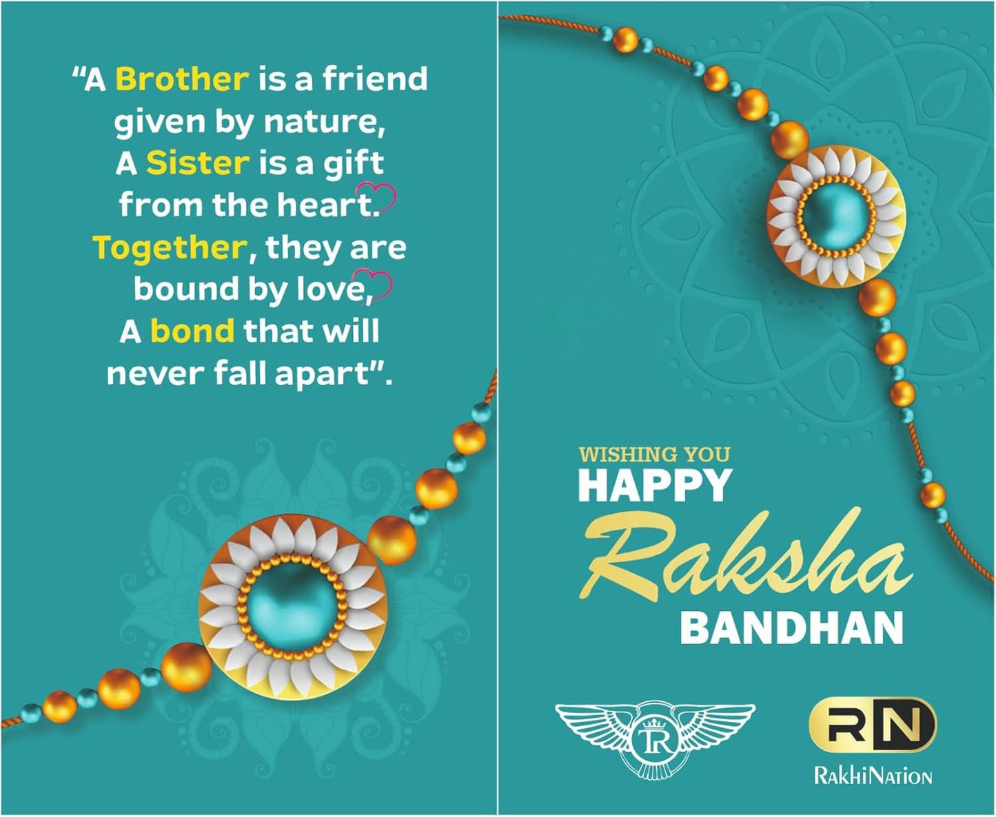 Brother Gift Set – Smart Temp Display Bottle with 2 Designer Rakhis Raksha Bandhan Special (Pack of 1)