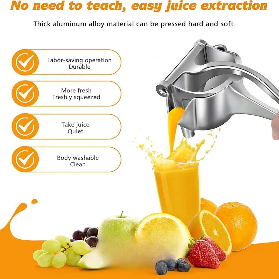 Manual Hand Fruit Juicer – Heavy-Duty Aluminum Squeezer