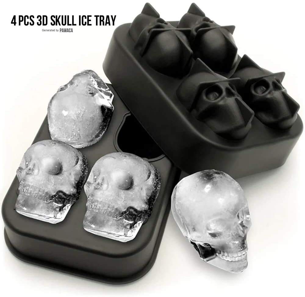 Skull-Shaped Silicone Ice Cube Mold – Add a Killer Chill to Your Drink