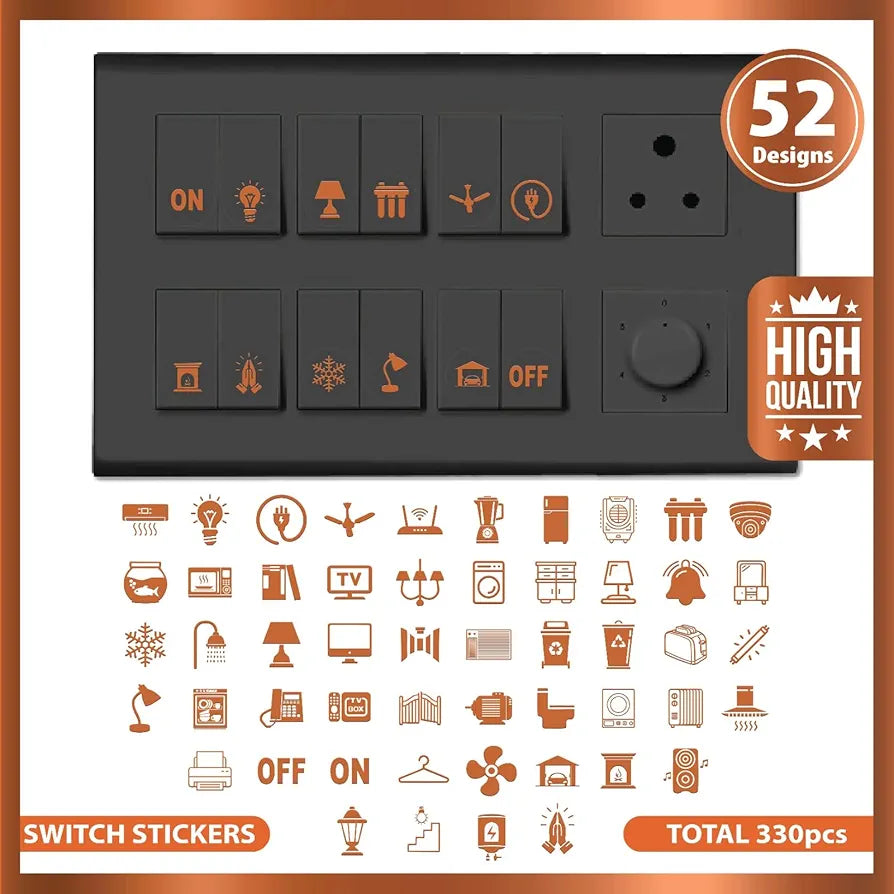 Golden Touch Switch Sticker – Organize with Elegance