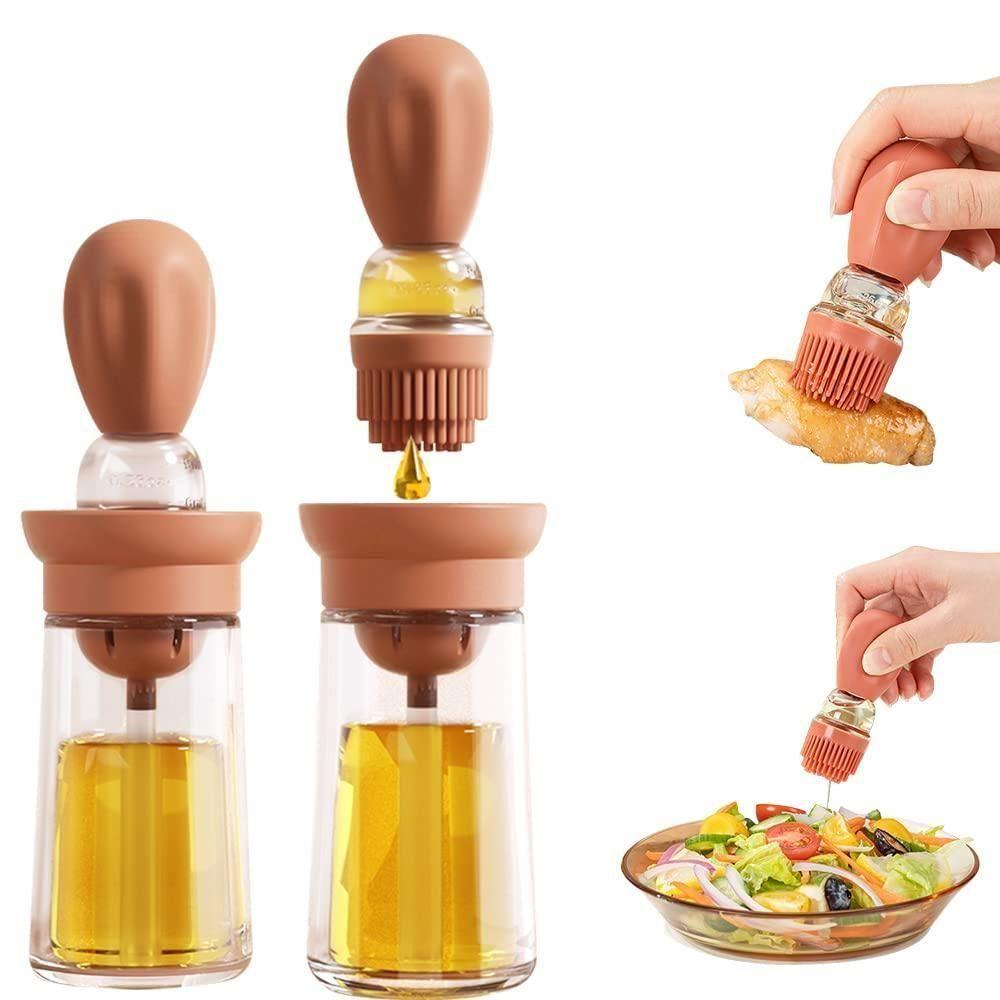Oil Dispenser with Brush – 2-in-1 Design for Easy Cooking