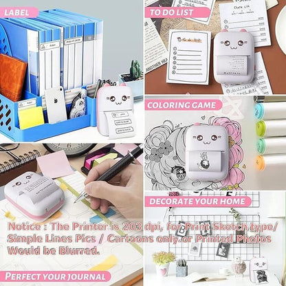 Inkless Bluetooth Pocket Printer – Mini, Colorful & Always On-The-Go