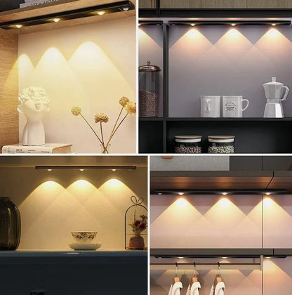 LED PIR Motion Sensor Cabinet Light with USB Rechargeable Battery
