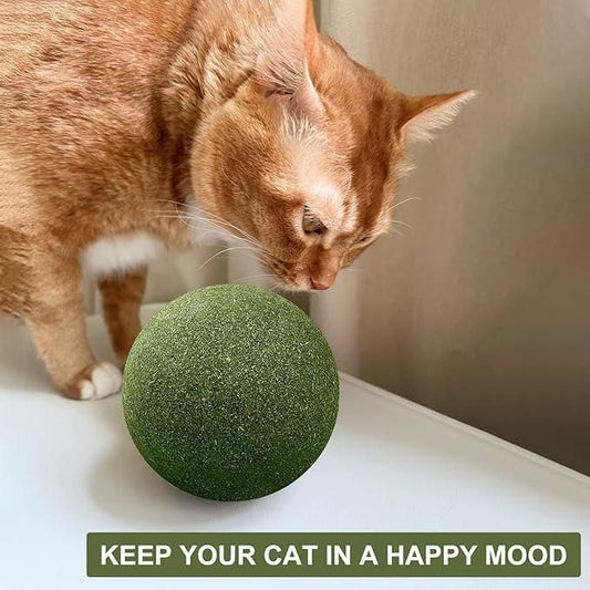 Natural Cat Mint Toy Ball – Sisal & Bamboo Chew Ball for Play & Oral Health