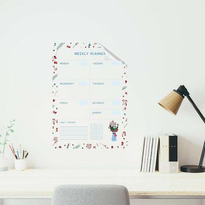 Weekly Planner Organizer Sheet – White, Cardboard Cover, Pack of 1