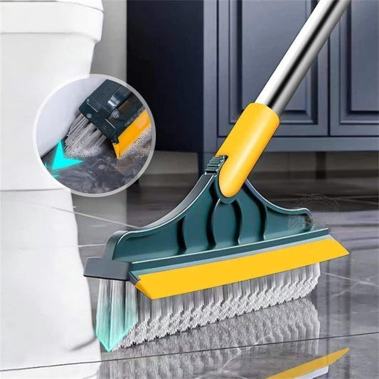 Bathroom Tiles Cleaner Brush with Long Handle and 120° Rotating Head