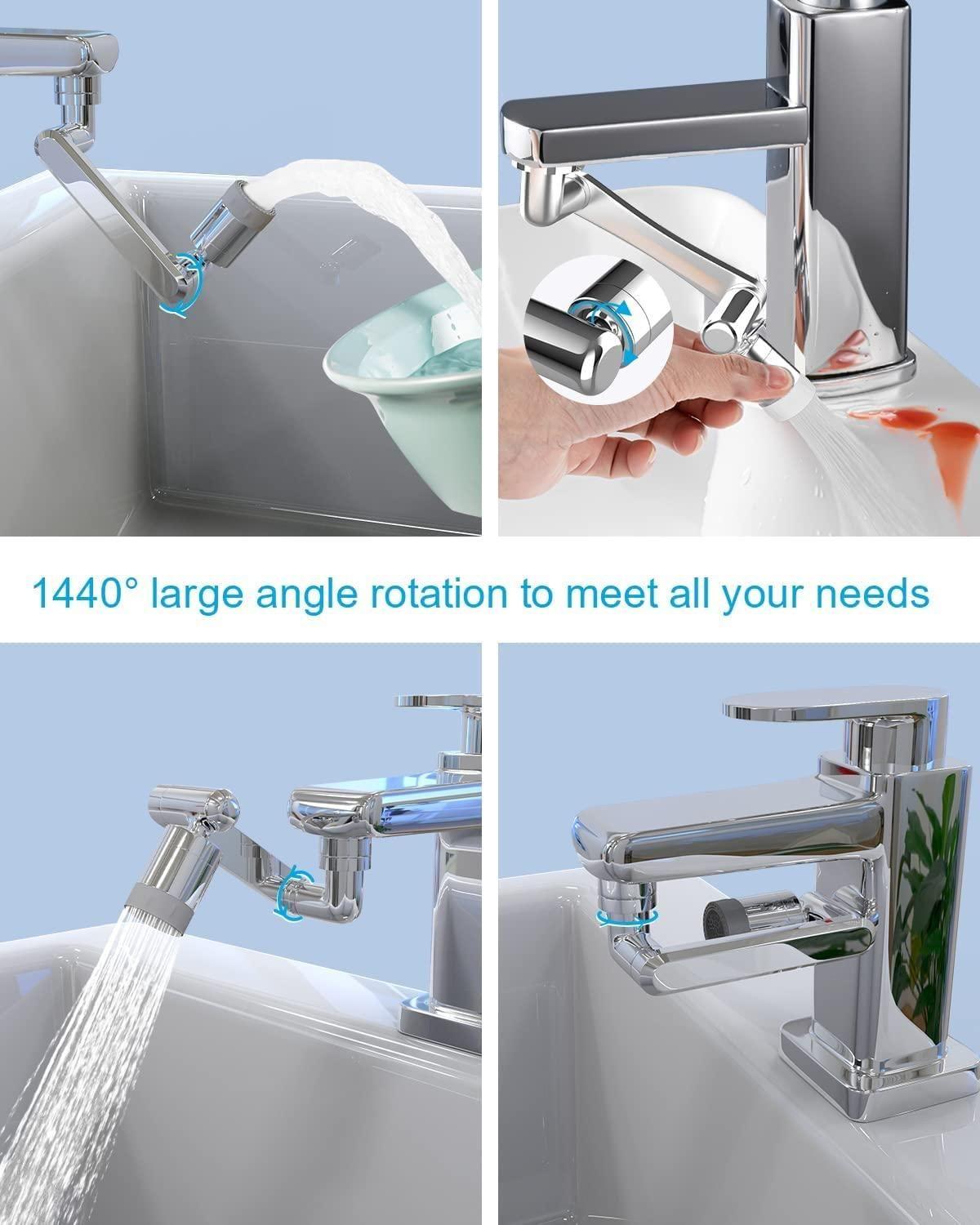 Rotating Faucet Extender Aerator with 2 Water Outlet Modes – Universal Sink Sprayer