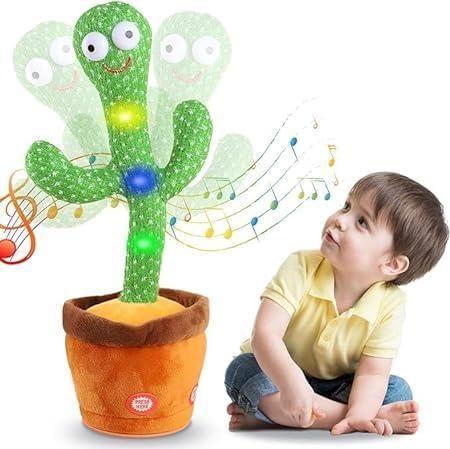 LED Dancing & Singing Cactus Toy | Mimicry, Music & Light-Up Fun for Kids & Adults