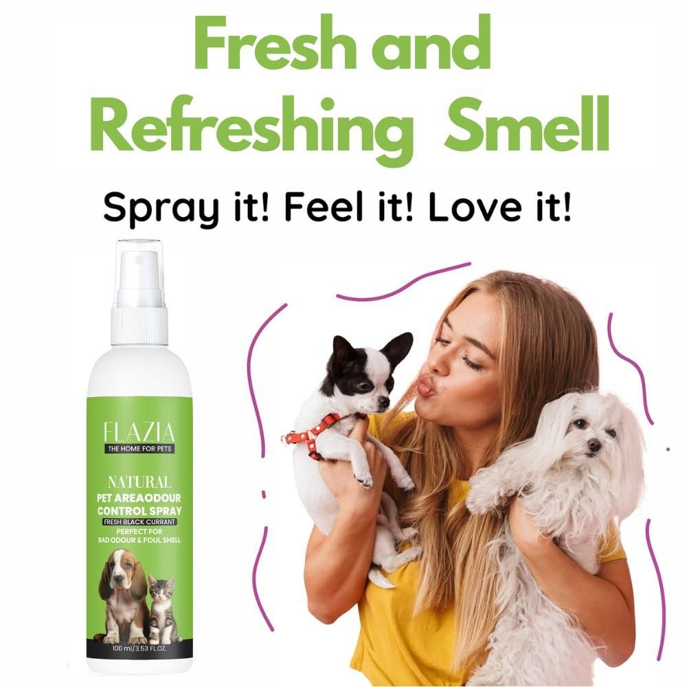 FLAZIA Pets Natural Pet Area Odour Control Spray (100 ML) – Pack of 2