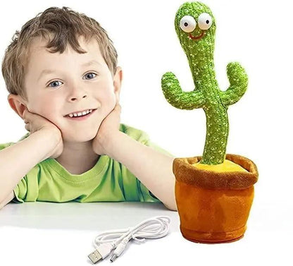 LED Dancing & Singing Cactus Toy | Mimicry, Music & Light-Up Fun for Kids & Adults