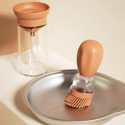 Oil Dispenser with Brush – 2-in-1 Design for Easy Cooking
