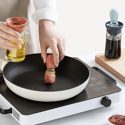 Oil Dispenser with Brush – 2-in-1 Design for Easy Cooking