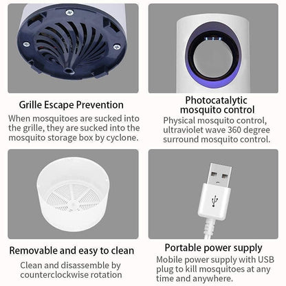 Electronic LED Mosquito Killer Trap Lamp – USB Powered, Silent & Safe