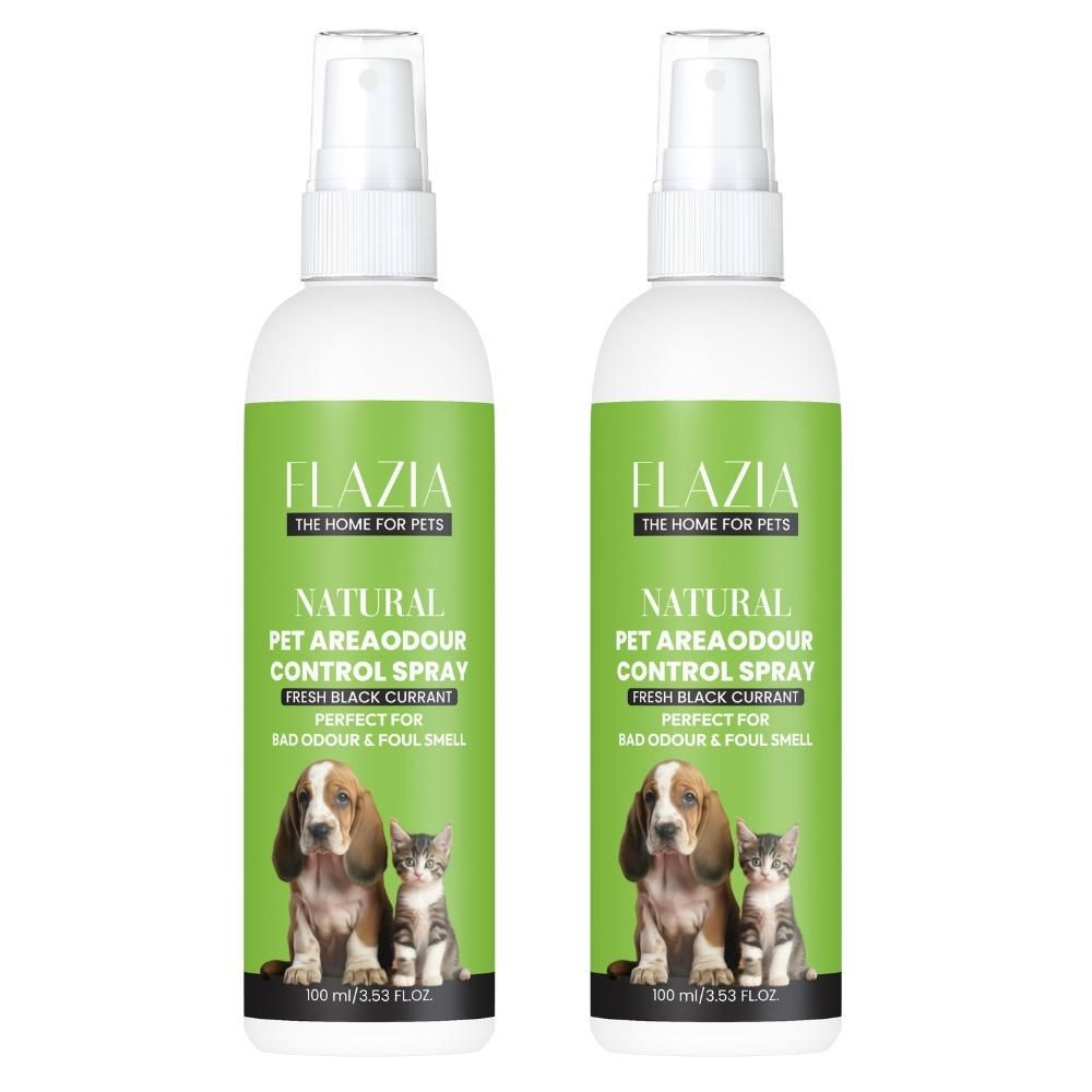FLAZIA Pets Natural Pet Area Odour Control Spray (100 ML) – Pack of 2