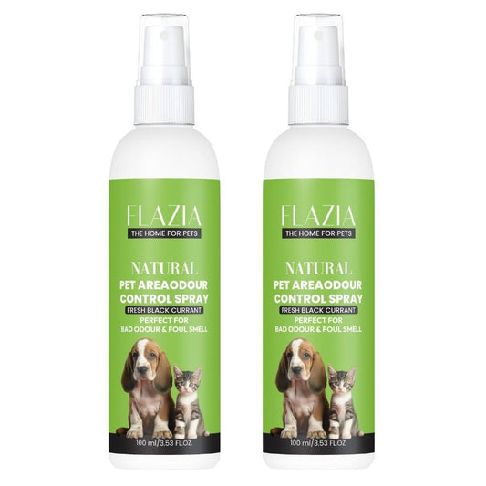 FLAZIA Pets Natural Pet Area Odour Control Spray (100 ML) – Pack of 2