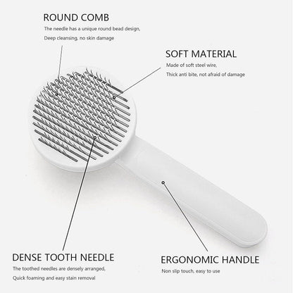 Pet Head Comb with Cleaning Needle – Shed Less, Cuddle More