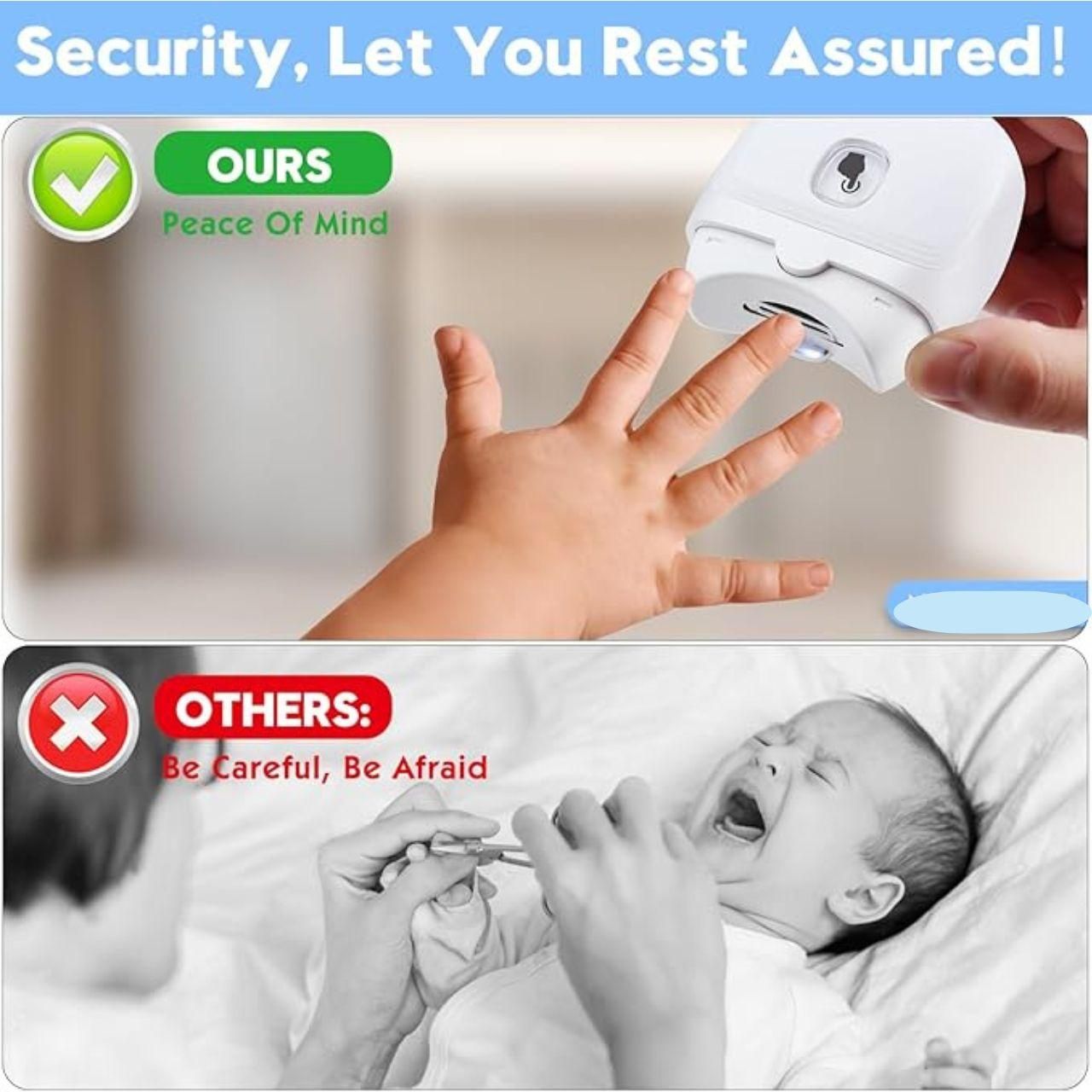 Rechargeable Electric Nail Clipper with Light & Catcher – Easy, Safe Trimming for Babies, Kids & Seniors