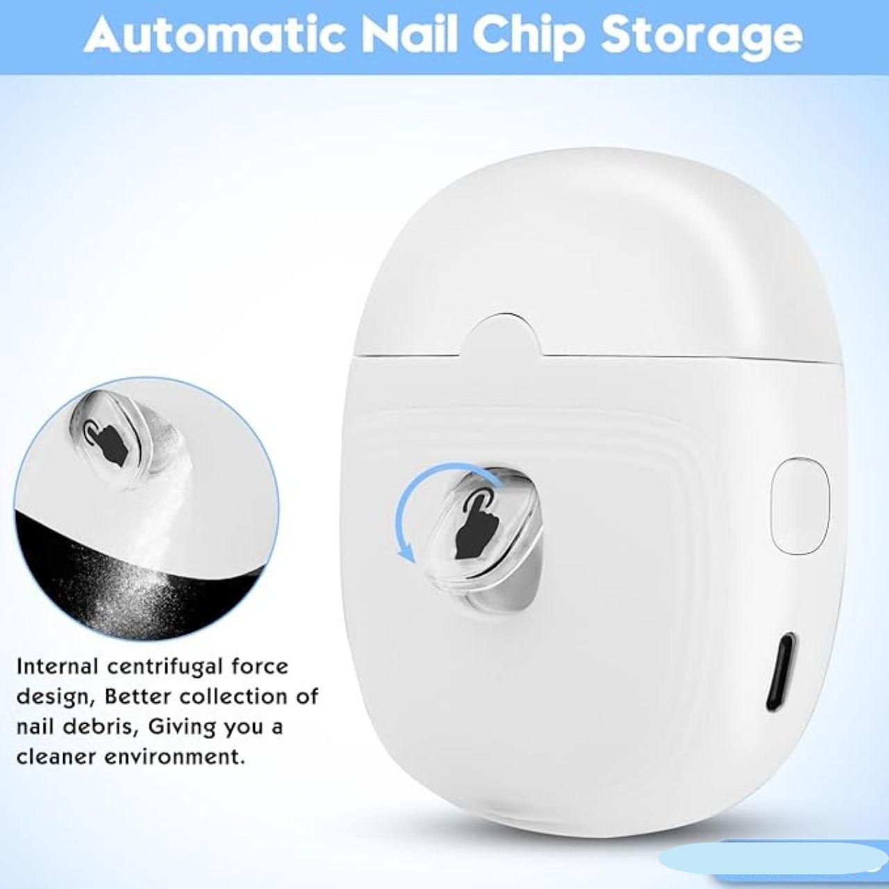 Rechargeable Electric Nail Clipper with Light & Catcher – Easy, Safe Trimming for Babies, Kids & Seniors
