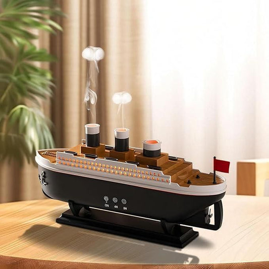 Boat Aroma Diffuser – Large Capacity, Elegant Design for Home & Office