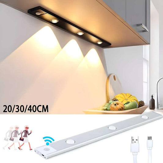 LED PIR Motion Sensor Cabinet Light with USB Rechargeable Battery