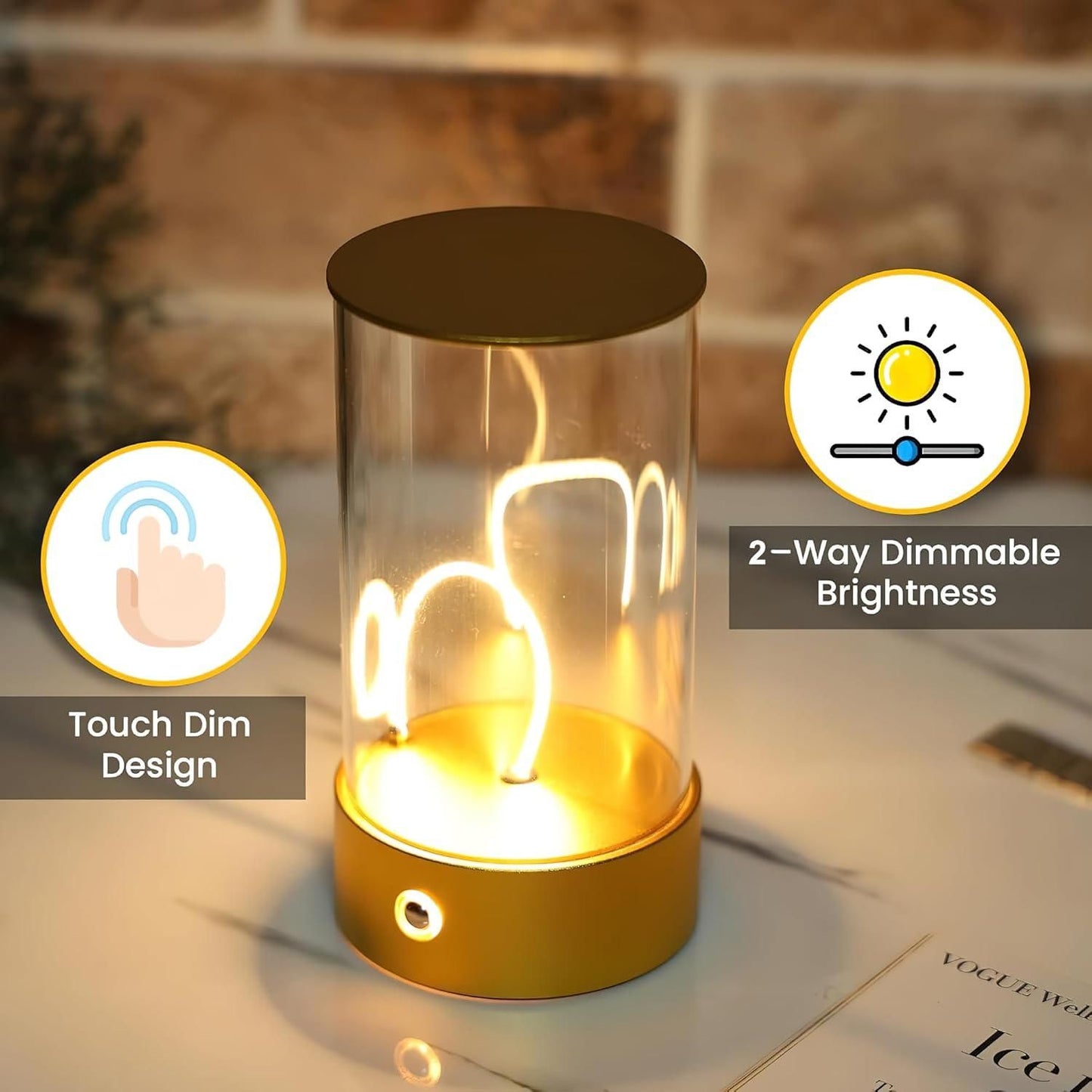 Floating Magnetic LED Table Lamp – Modern Strip Light with Touch Switch