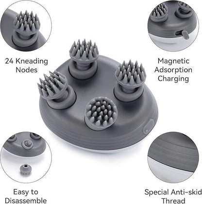 Electric Silicone Vibration Massager for Head and Body Relaxation
