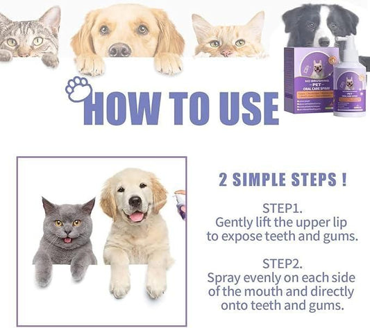No Brushing Pet Oral Care Spray – Fresh Breath, Happy Smiles