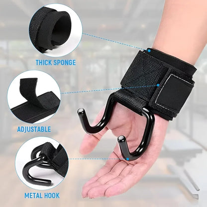 Weight Lifting Rod Hooks Wrist Support – Lift Heavier, Train Smarter