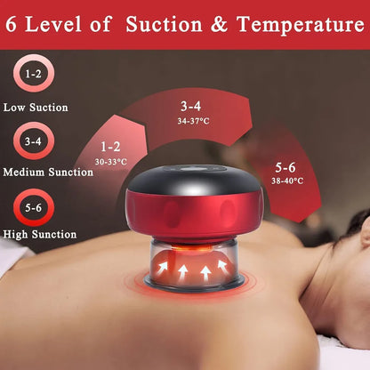 Electric Cupping Therapy Machine with 12-Level Suction & Heating Function