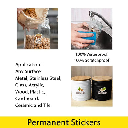 3D Waterproof Kitchen Spice Jar Label Stickers – Pack of 60 / 120 / 180 UV DTF Stickers