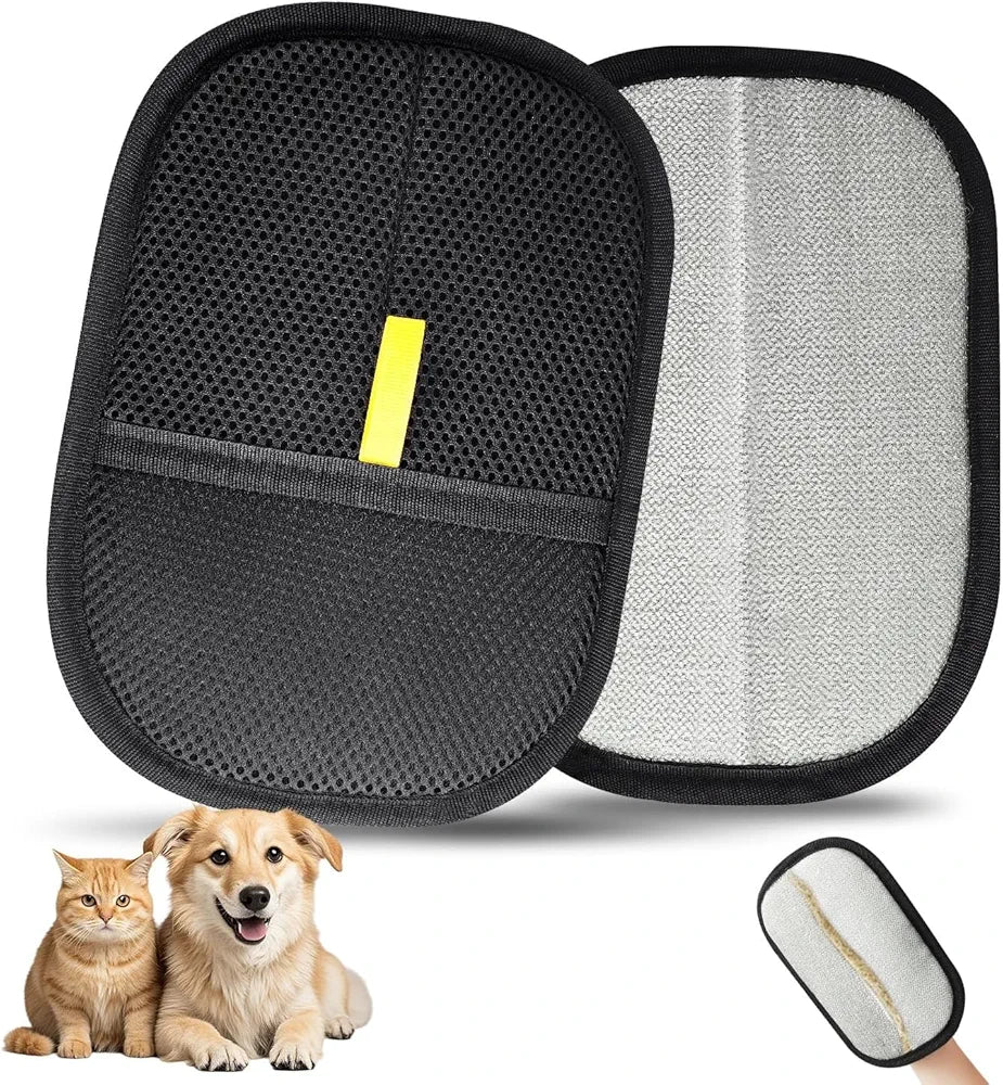 Double-Sided Pet Hair & Lint Removal Glove – Reusable Grooming Tool for Pets & Household Surfaces