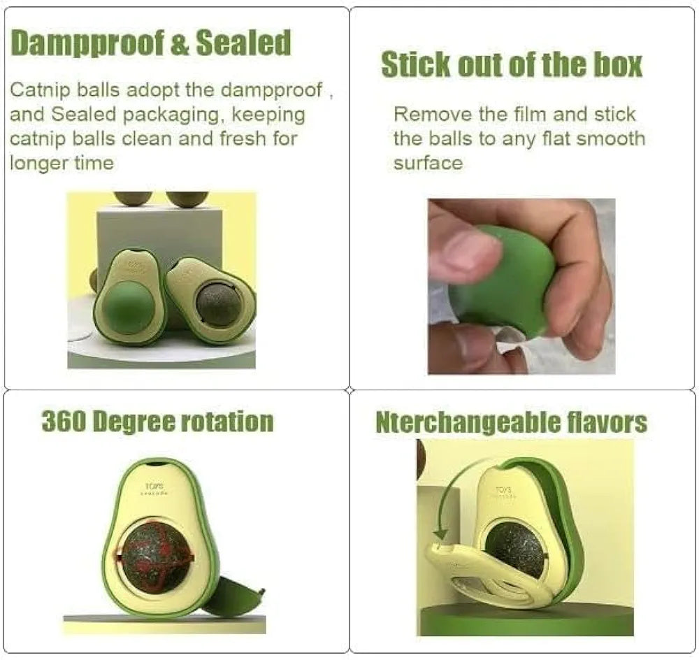 Minty Avocado Catnip Ball – A Fun & Healthy Treat for Your Cat