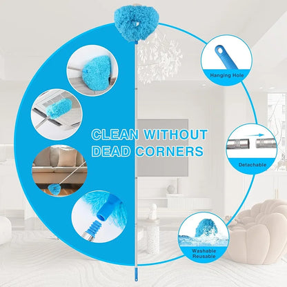 Washable Ceiling Fan Cleaner Duster – 140cm Long Handle, Reusable & Lightweight