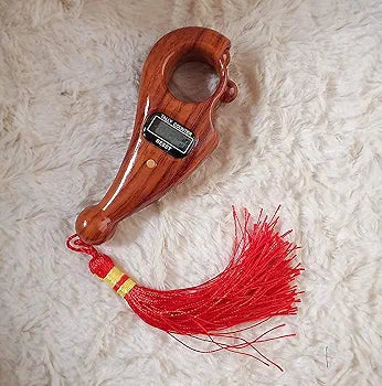 Radhe Radhe Tally Counter – 5‑Digit Wooden Finger Clicker for Naam Jaap & Mantra Chanting (Premanand Ji Bhakts)