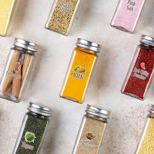 3D Waterproof Kitchen Spice Jar Label Stickers – Pack of 60 / 120 / 180 UV DTF Stickers