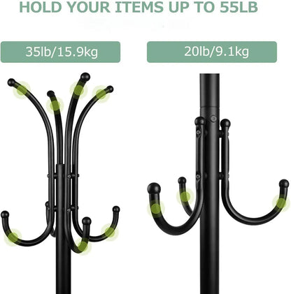 Elegant 6-Hook Iron Coat & Clothes Stand – Space-Saving Style